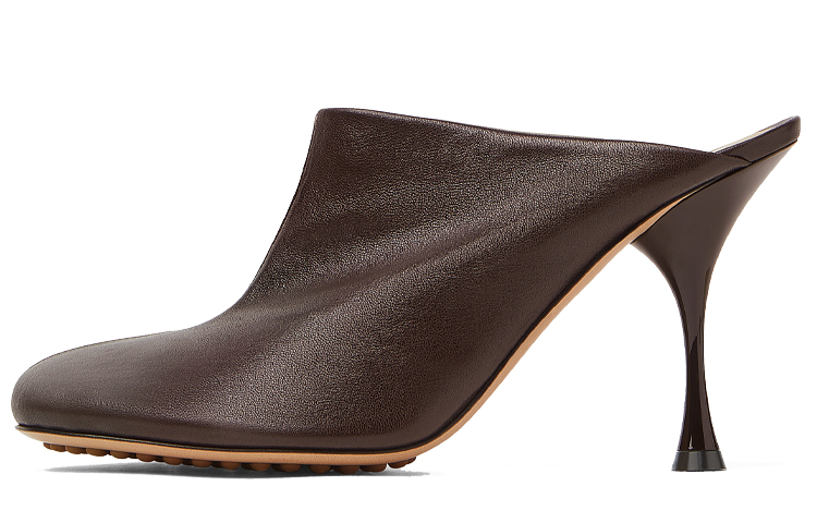 Bottega Veneta Dot Slim Heel High Heels 8cm Women's Dark Chocolate