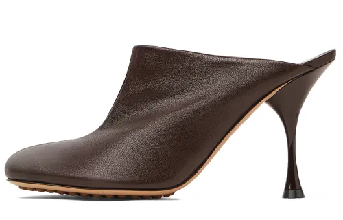 Bottega Veneta Dot Slim Heel High Heels 8cm Women's Dark Chocolate