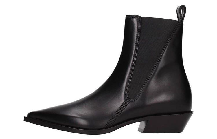 Burberry Leather Comfortable Short Chelsea Boots Women's Black