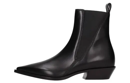 Burberry Leather Comfortable Short Chelsea Boots Women's Black