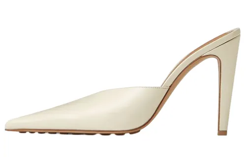 Bottega Veneta Punta 100mm Mule White Leather Women's