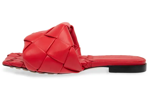 Bottega Veneta Lido Fashion Slide Slippers Women's Bright Red
