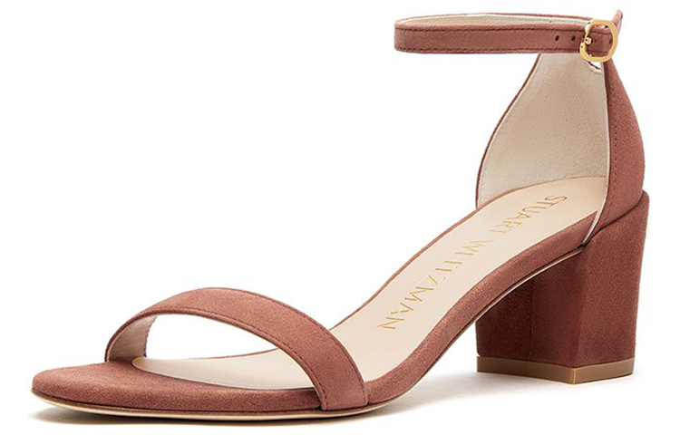 Stuart Weitzman/SW Leather One Strap Sandals Women's Red