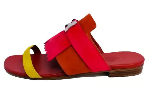 HERMES Coralia Slide Slippers Women's Red