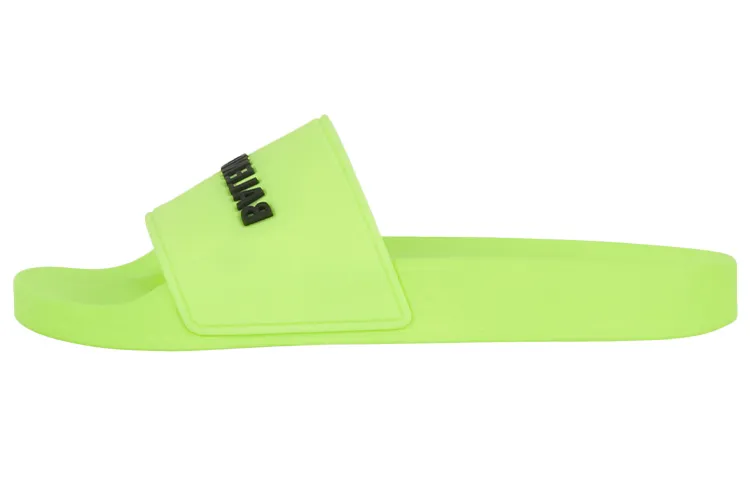 Balenciaga Pool Slide Stylish Sandal Women's Neon Yellow