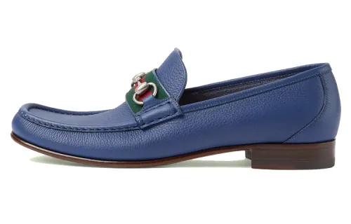 Gucci Web Stripe Horsebit Loafer 'Washed Indigo'