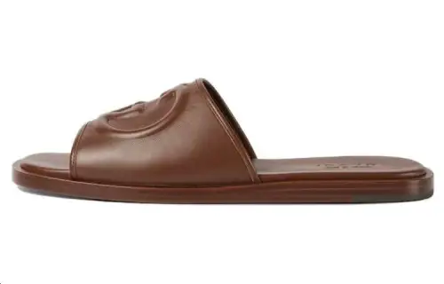 GUCCI Slide Sandal 'Interlocking G - Olivier Brown'