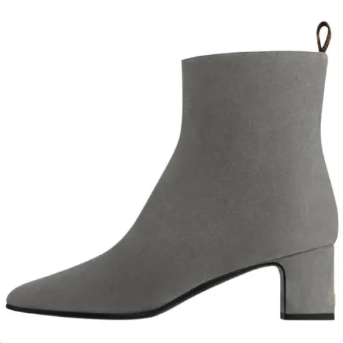 LOUIS VUITTON Donna Cow Leather Ankle Boots 5.5cm Women's Gray