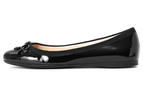 PRADA Leather Women's Casual Shoes Women's Black
