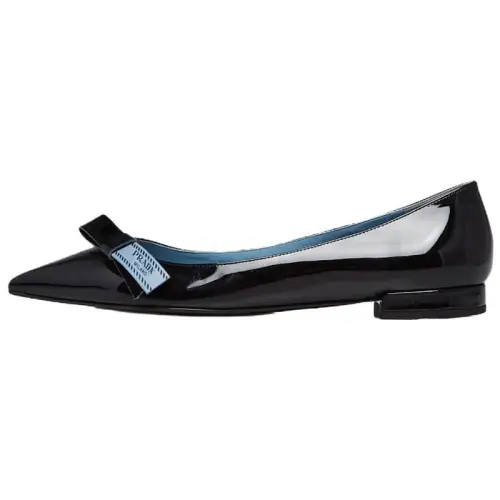 PRADA Leather Casual Shoes Women's Black