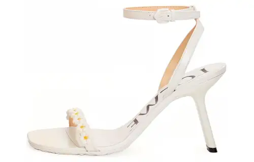 LOEWE Petal One Strap Sandals 9cm Women's White