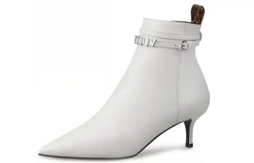 LOUIS VUITTON Call Back Top Grain Cow Leather Ankle Boots Women's