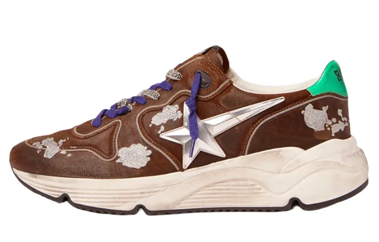 Golden Goose Running Sole Casual Shoes Men's Cognac Distressed