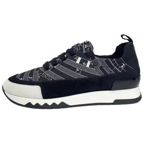 HERMES PARIS Low top Skateboard Shoes Men's Black
