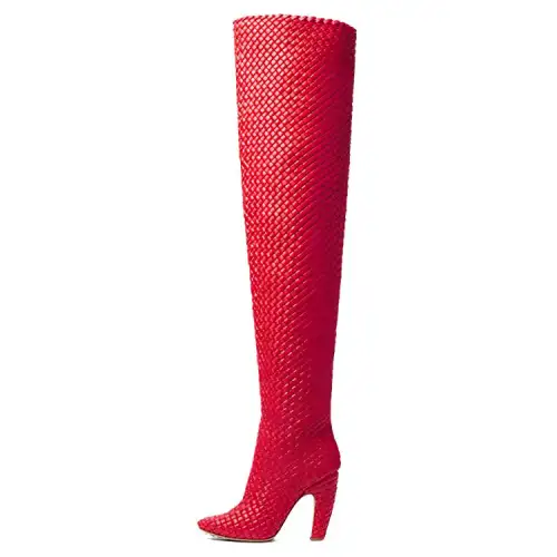 Bottega Veneta Over the knee Boots 10cm Women's Red