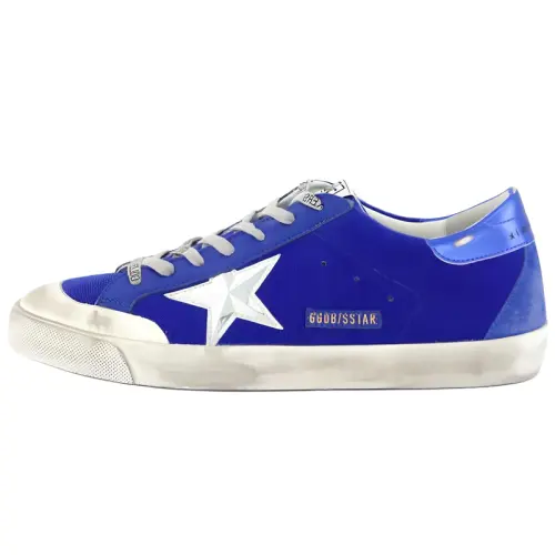 Golden Goose Super Star Low top Casual Skate Shoes Men's Dark Blue Distressed