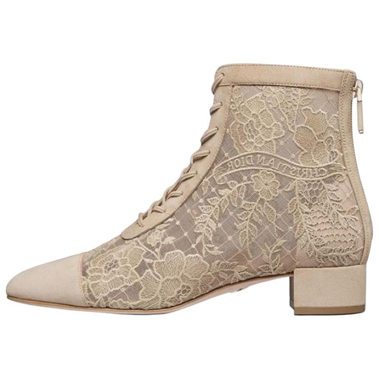 DIOR Naughtily D Ankle Boots 3cm Women's Beige