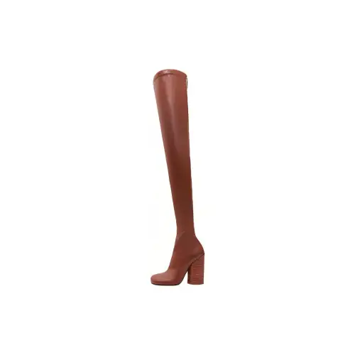 Burberry Leather Knee high Boots Women's Brown