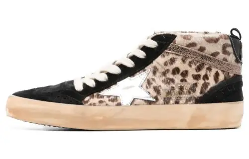 Golden Goose Mid Star Panelled Sneakers