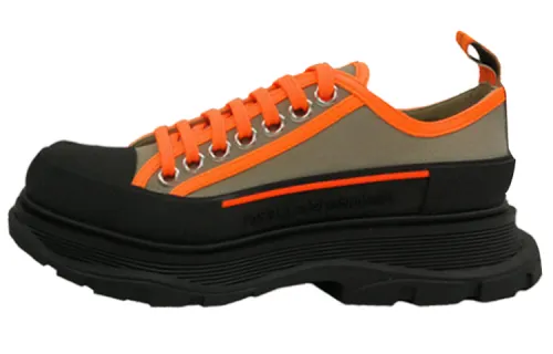 Alexander McQueen Comfortable Low top Platform Shoes Women's Gray Orange