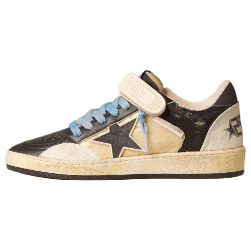 Golden Goose Ball Star Leather Low top Skateboard Shoes Women's Black