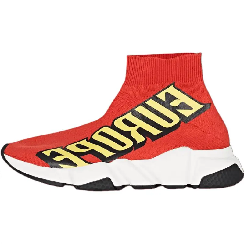 Balenciaga Speed High top Casual Shoes Women's Red
