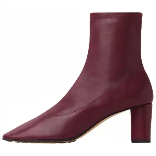 Bottega Veneta Sheepskin Ankle Boots 6CM Women's Red