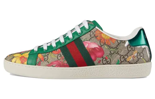 GUCCI ACE Low top Stylish Skateboarding Shoes Women's Green