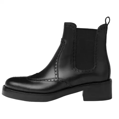 HERMES Hill Short Chelsea Boots Women's Black