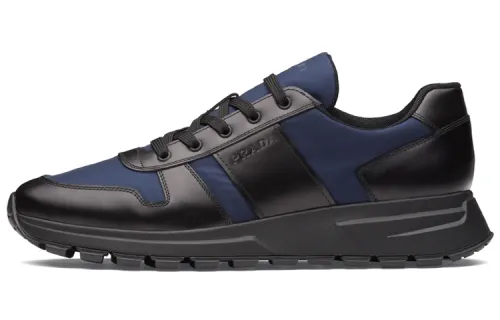 PRADA Prax 01 Cow Leather Low top Casual Shoes Men's Blue Black