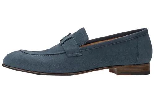 HERMES Paris Loafers Men's Blue