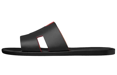 HERMES Izmir Slide Slippers Men's Black/Theater Red