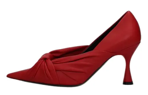 Balenciaga Drapy Fashion Trend Slim Heel High Heels 10cm Women's Red