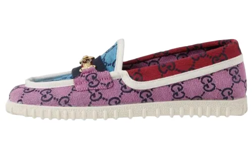 GUCCI Horsebit Flat Shoes Women's Pink
