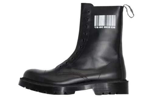 Vetements Leather Ankle Boots Men's Black