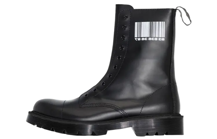 Vetements Leather Ankle Boots Men's Black