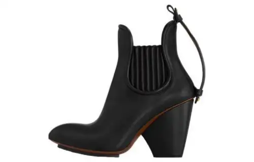 LOUIS VUITTON Legacy Cow Leather Ankle Boots 9.5cm Women's Black