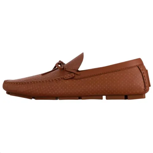 LOUIS VUITTON Driver Calfskin Casual Shoes Men's Brown