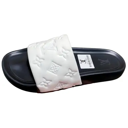 LOUIS VUITTON Slide Slippers Women's White