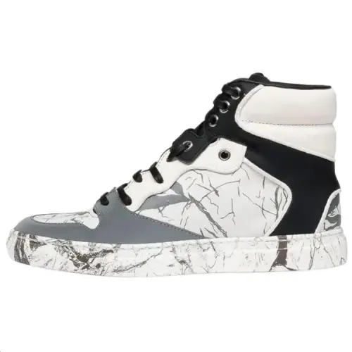 Balenciaga Marble High top Skateboard Shoes Men's White