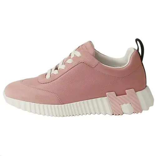HERMES Bouncing Low top Casual Shoes 4CM Women's Pink