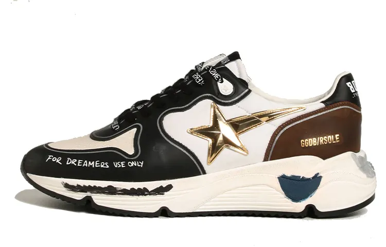 Golden Goose Running Sole Low top Casual Shoes Men's Black White