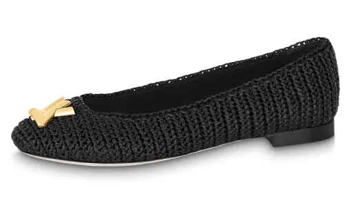 LOUIS VUITTON Lv Nina Flat Ballerina Shoes 'Black' Women's