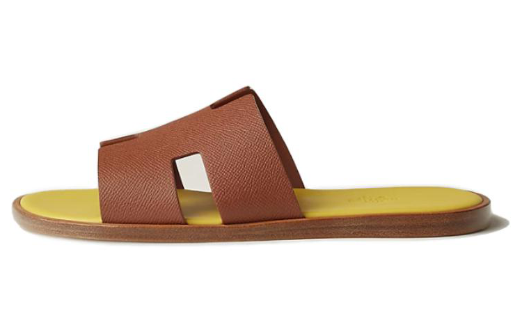 HERMES Izmir Slide Slippers Men's Brown