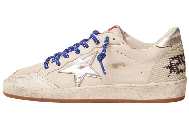 Golden Goose Ball Star LTD Leather Stylish Skateboarding Shoes Men's White