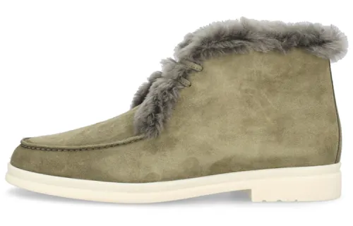 Loro Piana Ankle Boots Men's Light Green