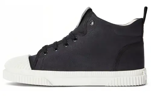 LOEWE Mid top Canvas Shoes Men's Black White