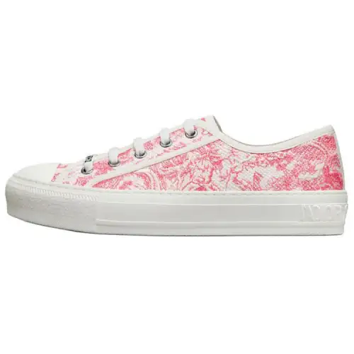 DIOR Walk'n'Dior Platform Shoes Abrasion Resistant Low top Stylish Skateboarding Shoes Women's Pink White