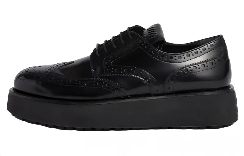 MIU MIU Leather Casual Shoes Women's Black