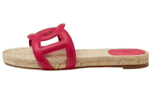 HERMES Famosa Slide Slippers Women's Pink
